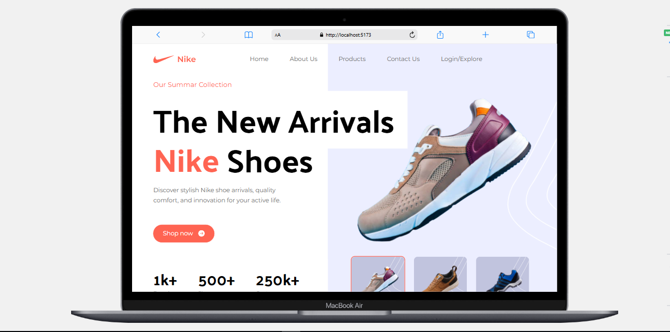 Nike Landing page
